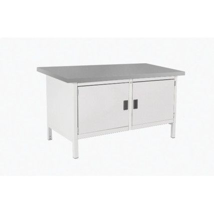 CUBIO STORAGE BENCH 1578-3.2 WITH LINO WORKTOP-LIGHT GREY