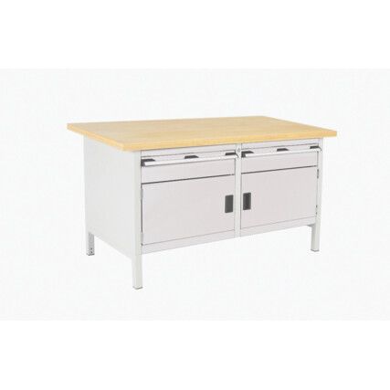 CUBIO STORAGE BENCH 1578-1.4 WITH MPX WORKTOP-LIGHT GREY