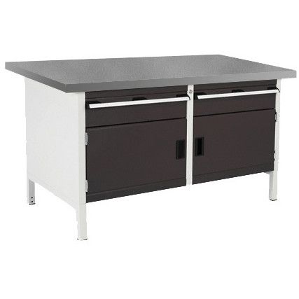 CUBIO STORAGE BENCH 1578-3.4 WITH LINO WORKTOP-LIGHT/ANTH GREY