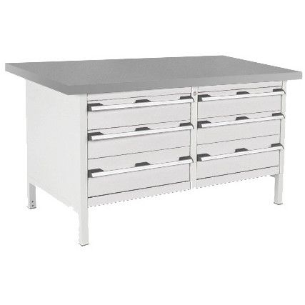 CUBIO STORAGE BENCH 1578-3.5 WITH LINO WORKTOP-LIGHT GREY