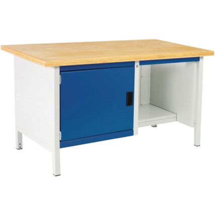 CUBIO STORAGE BENCH 1578-1.6 WITH MPX WORKTOP-LIGHT GREY/BLUE