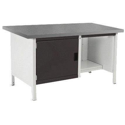 CUBIO STORAGE BENCH 1578-3.6 WITH LINO WORKTOP-LIGHT/ANTH GREY