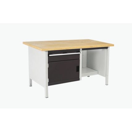 CUBIO STORAGE BENCH 1578-1.7 WITH MPX WORKTOP-LIGHT/ANTH GREY