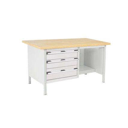 CUBIO STORAGE BENCH 1578-1.8 WITH MPX WORKTOP-LIGHT GREY