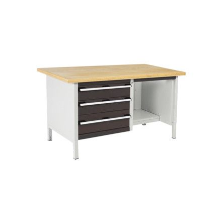 CUBIO STORAGE BENCH 1578-1.8 WITH MPX WORKTOP-LIGHT/ANTH GREY