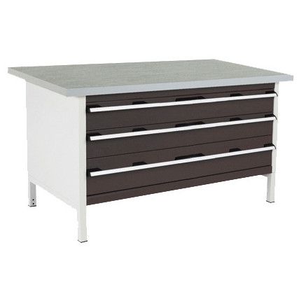 CUBIO STORAGE BENCH 1578-3.22 WITH LINO WORKTOP-LIGHT/ANTH GREY