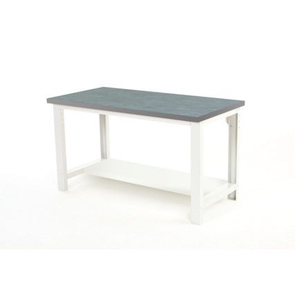 CUBIO WORKSTAND 1.5x0.75x840 WITH LINO WORKTOP-LIGHT GREY