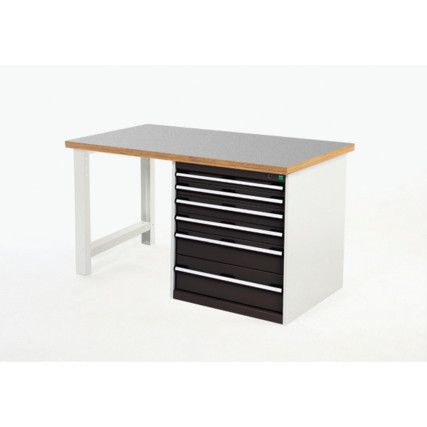 CUBIO PEDESTAL BENCH 2078 W/ LINO TOP, 668-6 CABINET