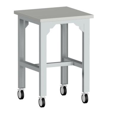 CUBIO MOBILE HEIGHT ADJUST WORKST AND 750x750 W/ LINO TOP L-GREY