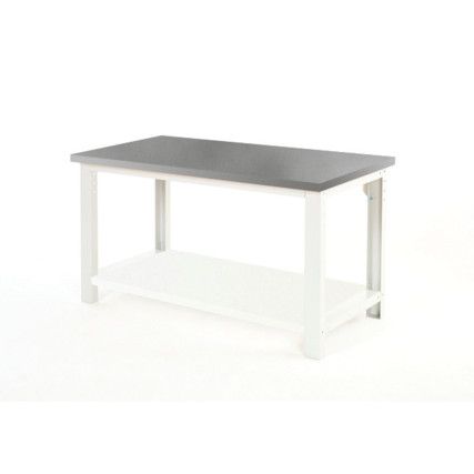 CUBIO WORKSTAND 2078 WITH MPXWORKTOP FULL SHELF-LIGHT GREY