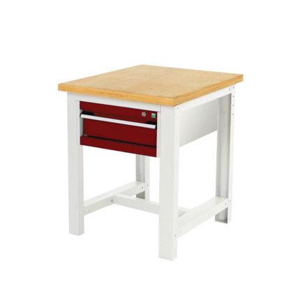 CUBIO WORKSTAND 778 WITH MPXWORKTOP + 562-1-LIGHT GREY/RED