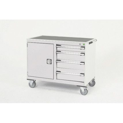 CUBIO MT TROLLEY 50 50 DOOR DRWRMPLEX-LIGHT GREY