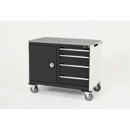 CUBIO MT TROLLEY 50 50 DOOR DRWRLINO-LIGHT/ANTH GREY