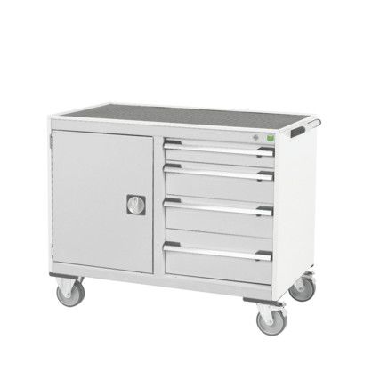 CUBIO MT TROLLEY 50 50 DOOR DRWRT-TRAY-LIGHT GREY