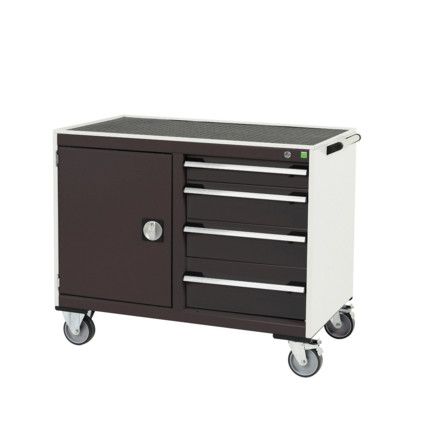 CUBIO MT TROLLEY 50 50 DOOR DRWRT-TRAY-LIGHT/ANTH GREY