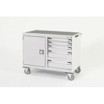 CUBIO MT TROLLEY 50 50 DOOR DRWRMPLEX-LIGHT GREY