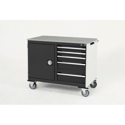 CUBIO MT TROLLEY 50 50 DOOR DRWRLINO-LIGHT/ANTH GREY