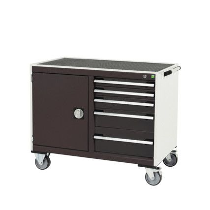 CUBIO MT TROLLEY 50 50 DOOR DRWRT-TRAY-LIGHT/ANTH GREY