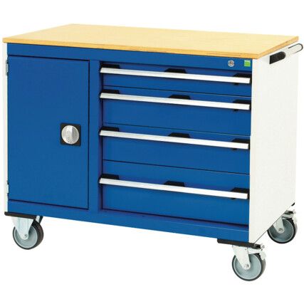 CUBIO MT TROLLEY 40 60 DOOR DRWRMPLEX-LIGHT GREY/BLUE