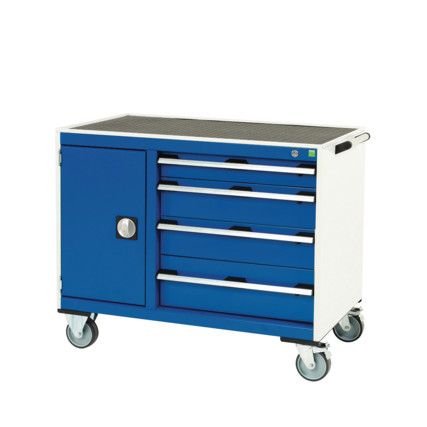 CUBIO MT TROLLEY 40 60 DOOR DRWRT-TRAY-LIGHT GREY/BLUE