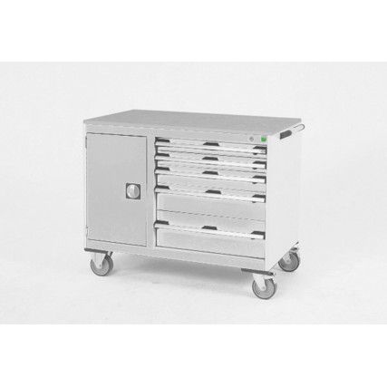 CUBIO MT TROLLEY 40 60 DOOR DRWRLINO-LIGHT GREY