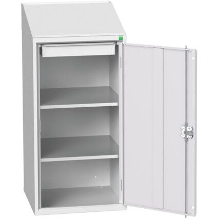 VERSO LECTERN WITH 2 SHELVES AND 1 DRAWER 525X550X1130H RAL7035