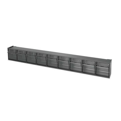 Tilt Storage Boxes, Plastic, Grey, 27 Compartments