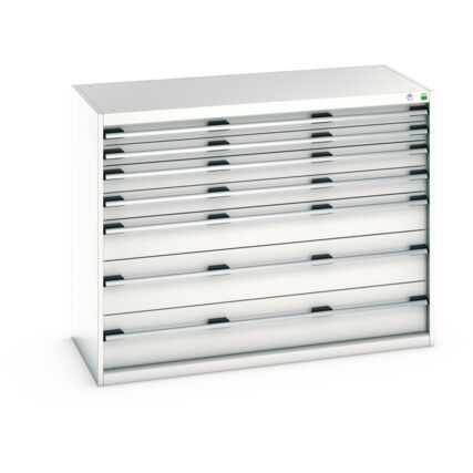 CUBIO DRAWER CABINET 1300X650X1000H 7 DRAWER RAL7035