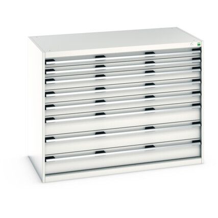 CUBIO DRAWER CABINET 1300X650X1000H 8 DRAWER RAL7035