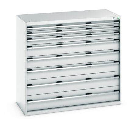 CUBIO DRAWER CABINET 1300X650X1200H 8 DRAWER RAL7035