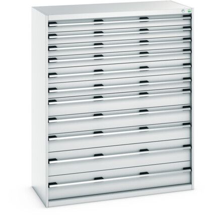 CUBIO DRAWER CABINET 1300X650X1600H 11 DRAWER RAL7035