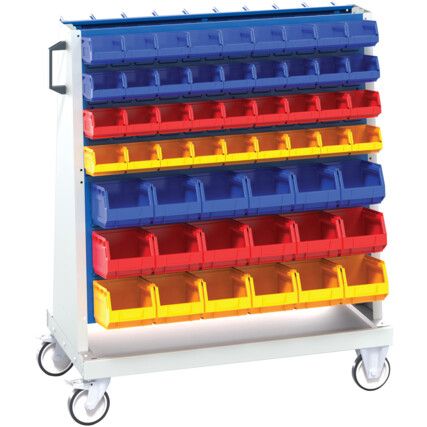 Louvred Trolley, Steel, Grey/Blue/Red/Blue/Green/Yellow, 1000x650x1200mm