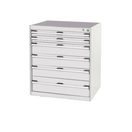 CUBIO CABINET WITH 6 DRAWERS 800X525X900H RAL7035