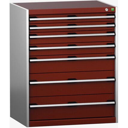 CUBIO SL-8610-7.4 DRAWER CABINET (200KG) GREY  / RED