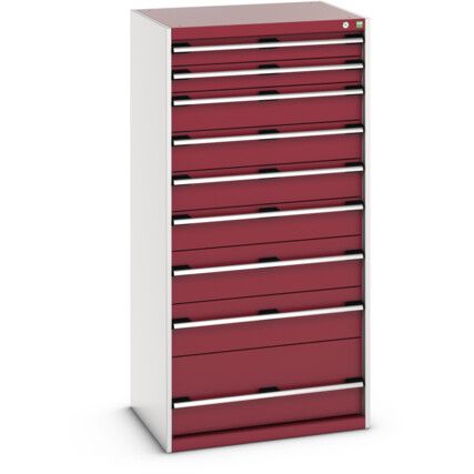 CUBIO SL-8616-9.2 DRAWER CABINET (200KG) GREY / RED