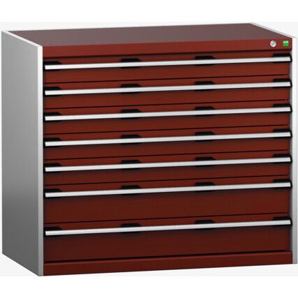 CUBIO SL-1069-7.4 DRAWER CABINET (200KG) GREY / RED