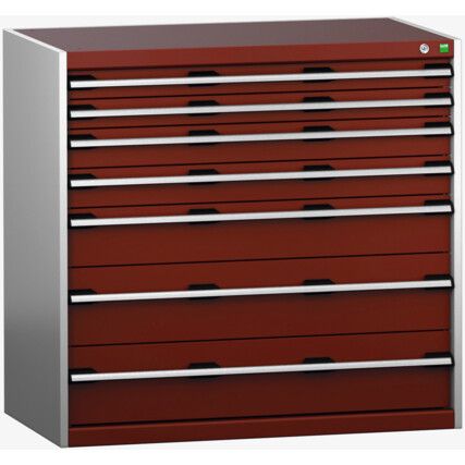 CUBIO SL-10610-7.2 DRAWER CABINET (200KG) GREY / RED