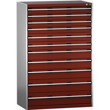 CUBIO SL-10616-11.2 DRAWER CABINET (200KG) GREY / RED