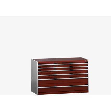 CUBIO SL-1368-6.2 DRAWER CABINET (200KG) GREY / RED