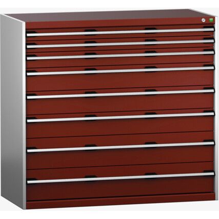 CUBIO SL-13612-8.2 DRAWER CABINET (200KG) GREY / RED