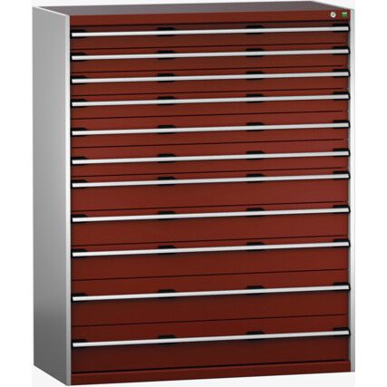 CUBIO SL-13616-11.2 DRAWER CABINET (200KG) GREY / RED