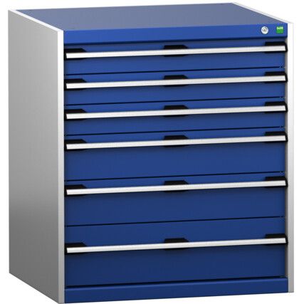 CUBIO SL-879-6.4 DRAWER CABINET (200KG) GREY / BLUE