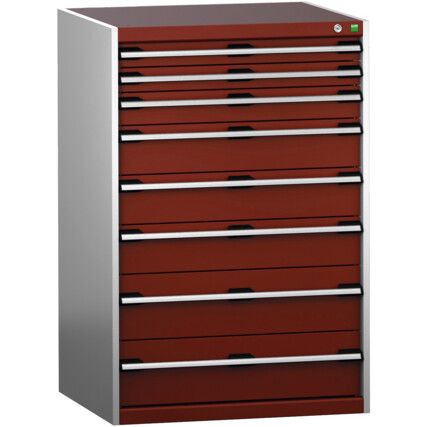 CUBIO SL-8712-8.2 DRAWER CABINET (200KG) GREY / RED