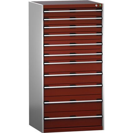 CUBIO SL-8716-11.2 DRAWER CABINET (200KG) GREY / RED