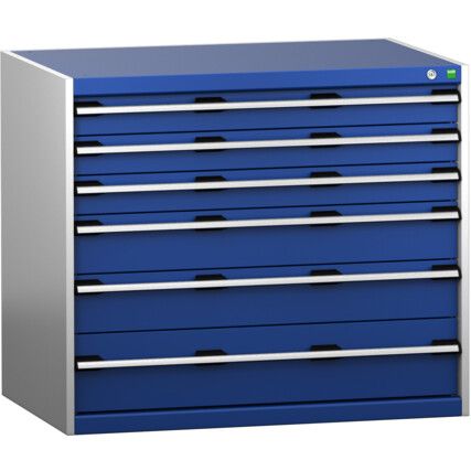 CUBIO SL-1079-6.4 DRAWER CABINET (200KG) GREY / BLUE