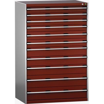 CUBIO SL-10716-11.2 DRAWER CABINET (200KG) GREY / RED