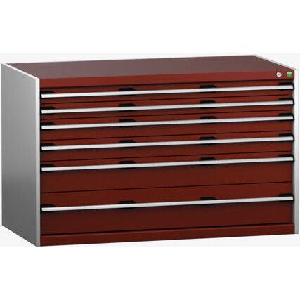 CUBIO SL-1378-6.4 DRAWER CABINET (200KG) GREY / RED