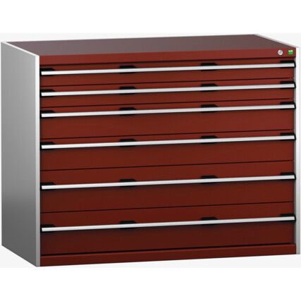 CUBIO SL-13710-6.2 DRAWER CABINET (200KG) GREY / RED