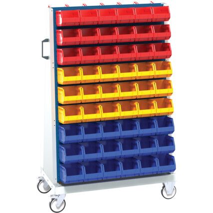 Louvred Trolley, Steel, Grey/Blue/Red/Blue/Green/Yellow, 1000x650x1600mm