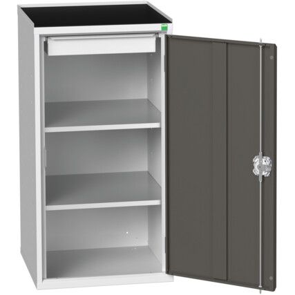 VERSO CUPBOARD W/ 2 SHELVES AND 1 DRAWER 525X550X1015 RAL7035/7016